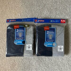 🔥🆕🔥Hanes Boys’ Tagless T-Shirts 2-Pack - Gray and Black